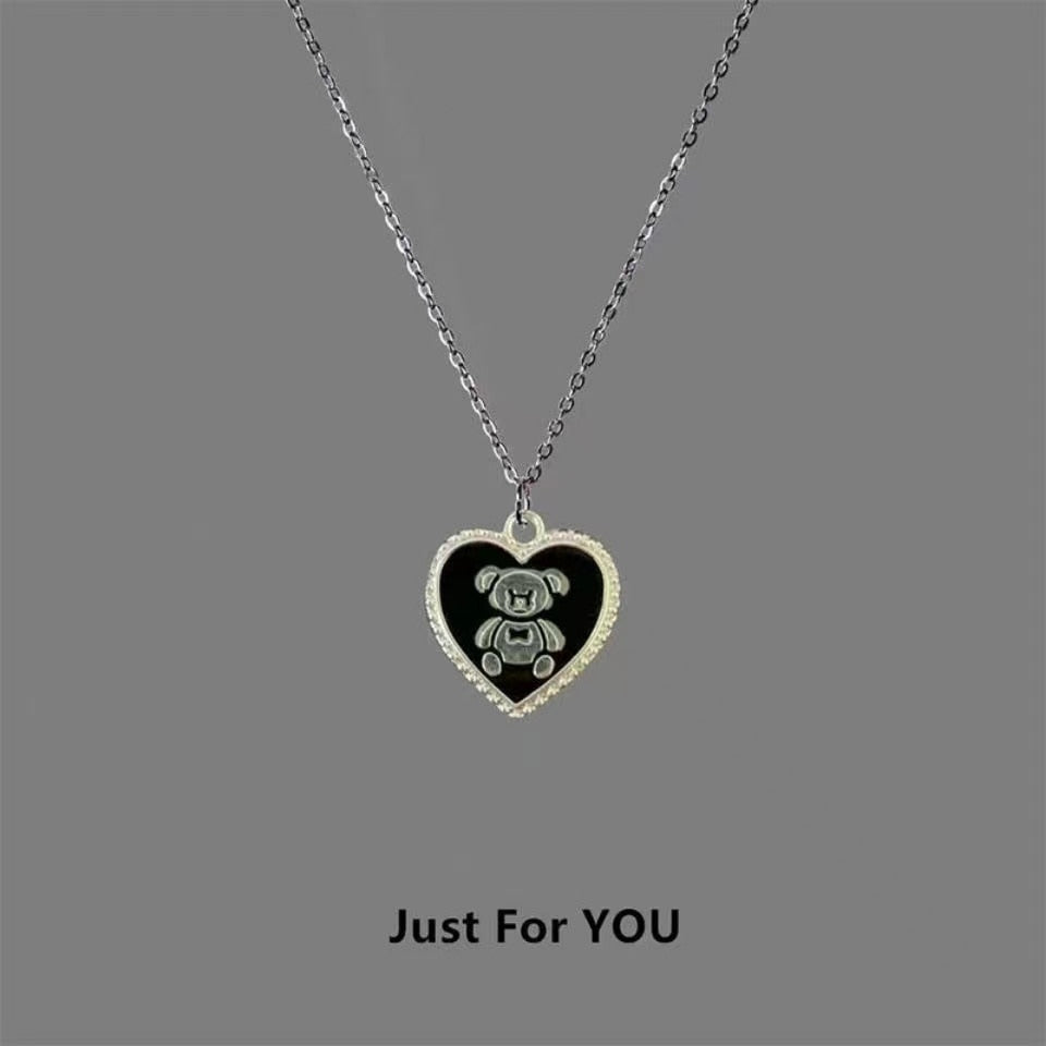 Peris Gems Heart Teddy Bear Necklace | Love Bear Necklace SHEIN Amazon Temu
