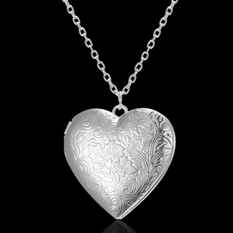 Peris Gems Heart with Patterns Openable Love Heart Pendant Women&