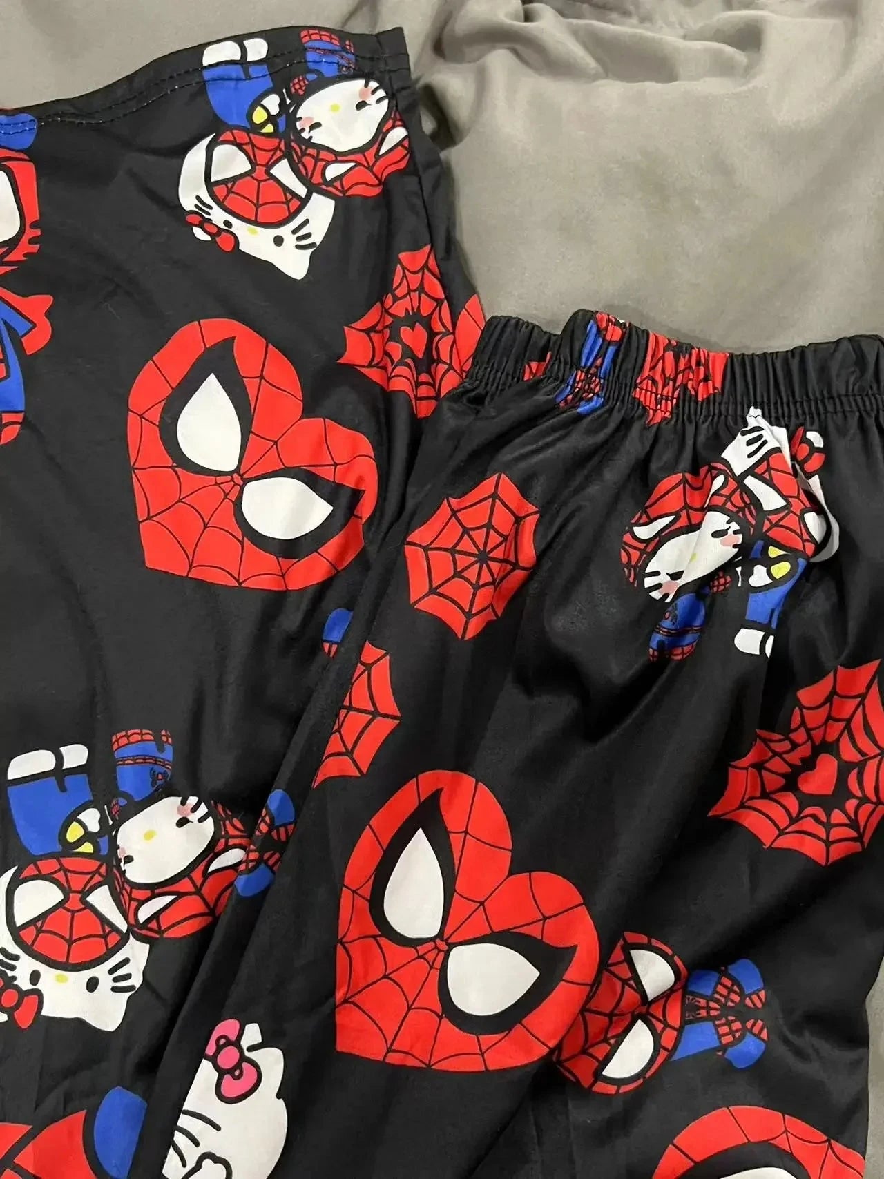Peris Gems Hello Kitty Spider-Man anime pajama Pants Y2K cartoon loose slacks Family clothing Couple pants Girl gift Hello Kitty Spider-Man anime pajama Pants Y2K cartoon loose slacks Family clothing Couple pants Girl gift SHEIN Amazon Temu