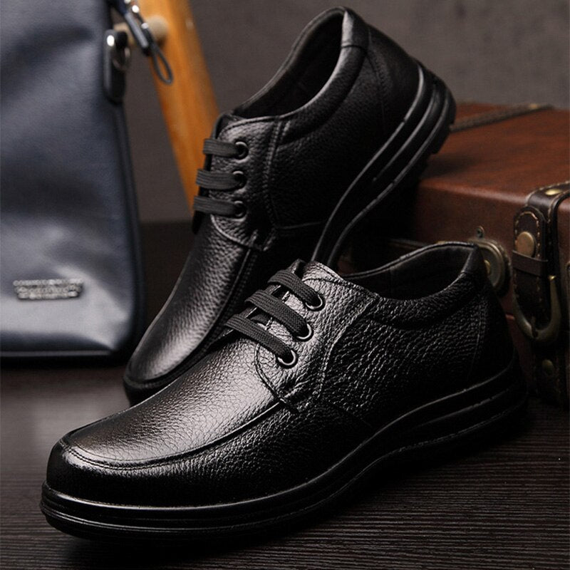 Peris Gems High Quality Genuine Leather Flat Shoes for Men | Business Casual Soft Sole Shoe High Quality Genuine Leather Flat Shoes for Men SHEIN Amazon Temu