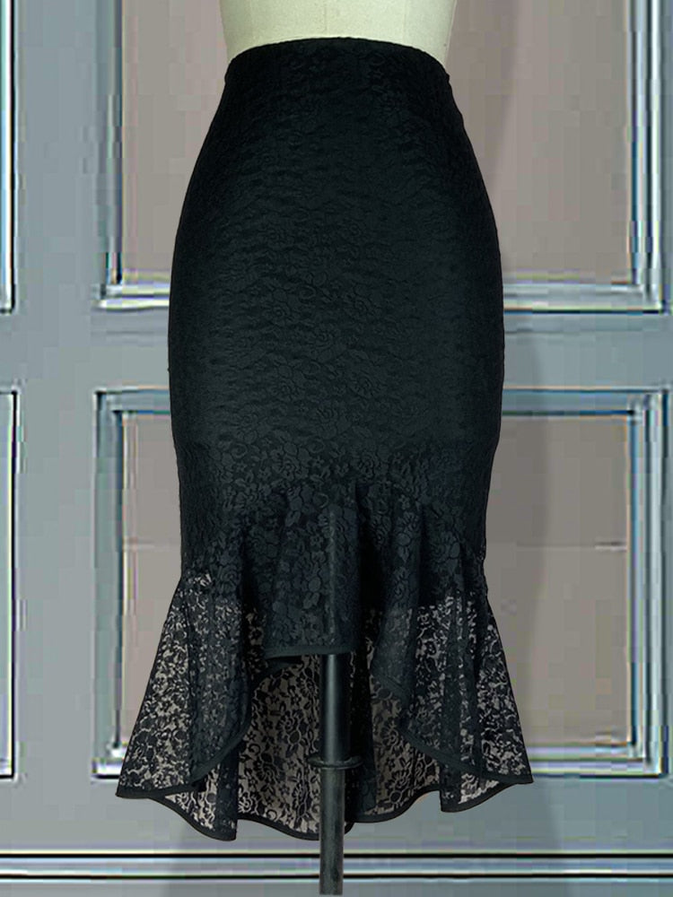 Peris Gems High Waist Lace Midi Skirt for Women | Modest Midi Skirts SHEIN Amazon Temu