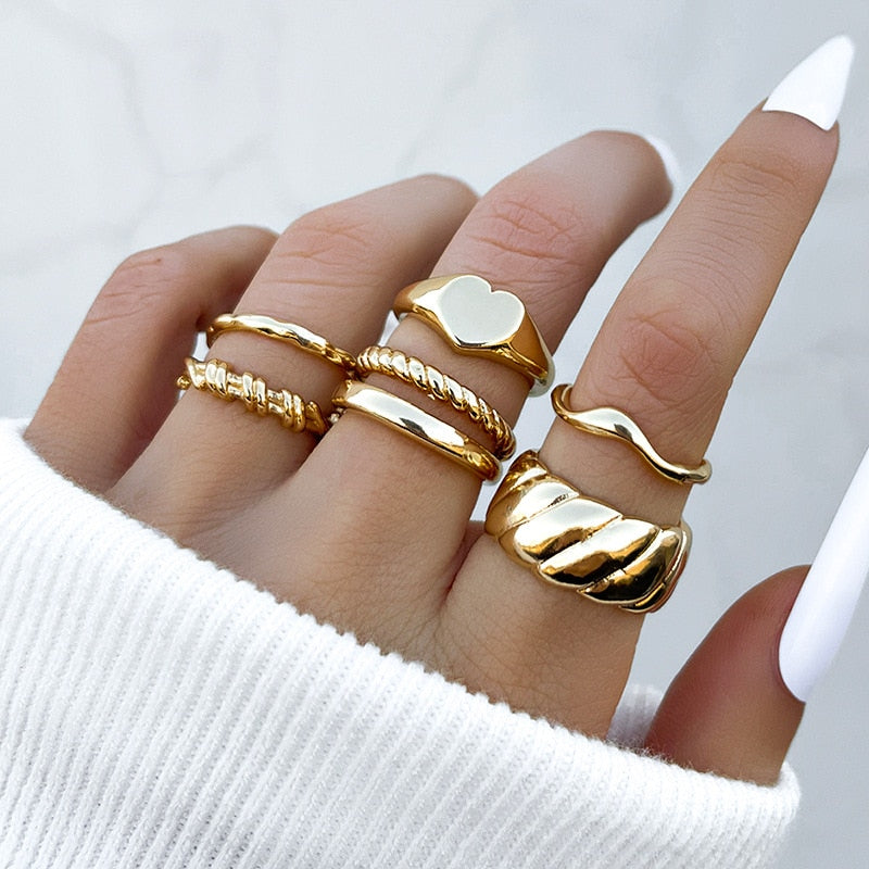 Peris Gems HJJ1496 Neo Gothic 14pc Silver Adjustable Rings Set for Women SHEIN Amazon Temu