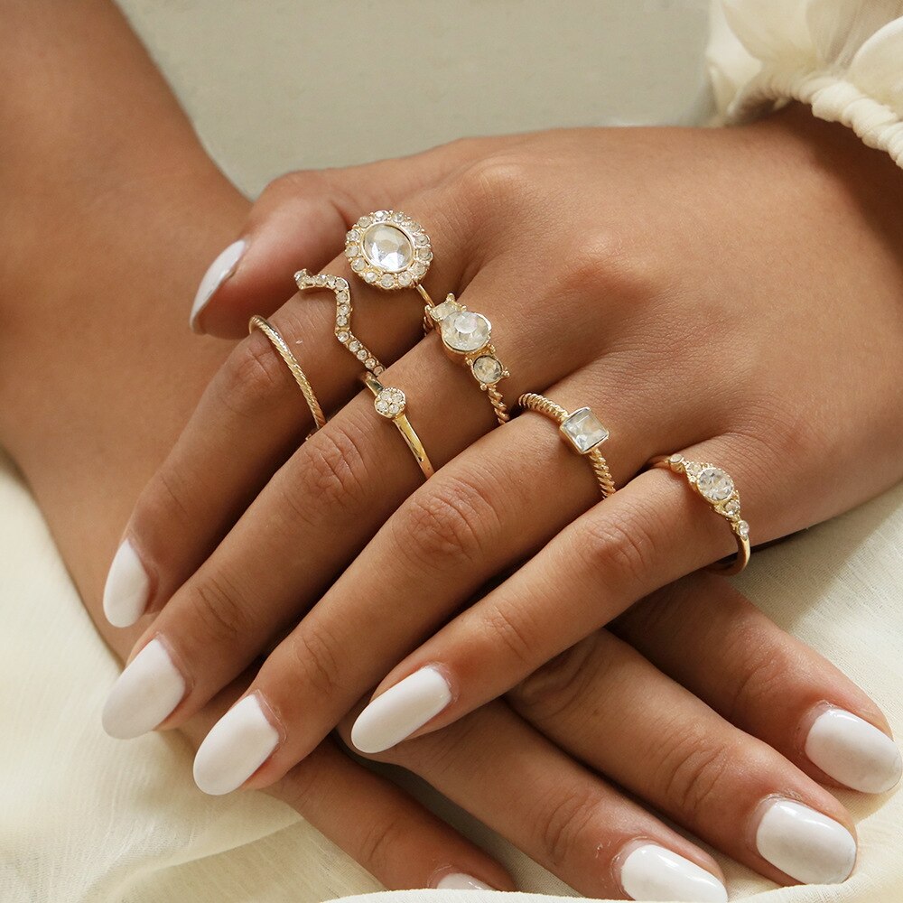 Peris Gems HJJ367 Neo Gothic 14pc Silver Adjustable Rings Set for Women SHEIN Amazon Temu