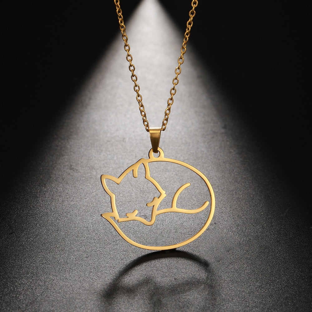 Peris Gems Hollow Fox Pendant Necklace for Women | Gold and Silver Fox Chain Hollow Fox Pendant Necklace for Women |Gold Silver Fox Chain SHEIN Amazon Temu