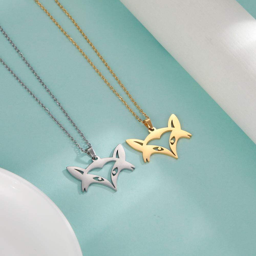 Peris Gems Hollow Fox Pendant Necklace for Women | Gold and Silver Fox Chain Hollow Fox Pendant Necklace for Women |Gold Silver Fox Chain SHEIN Amazon Temu