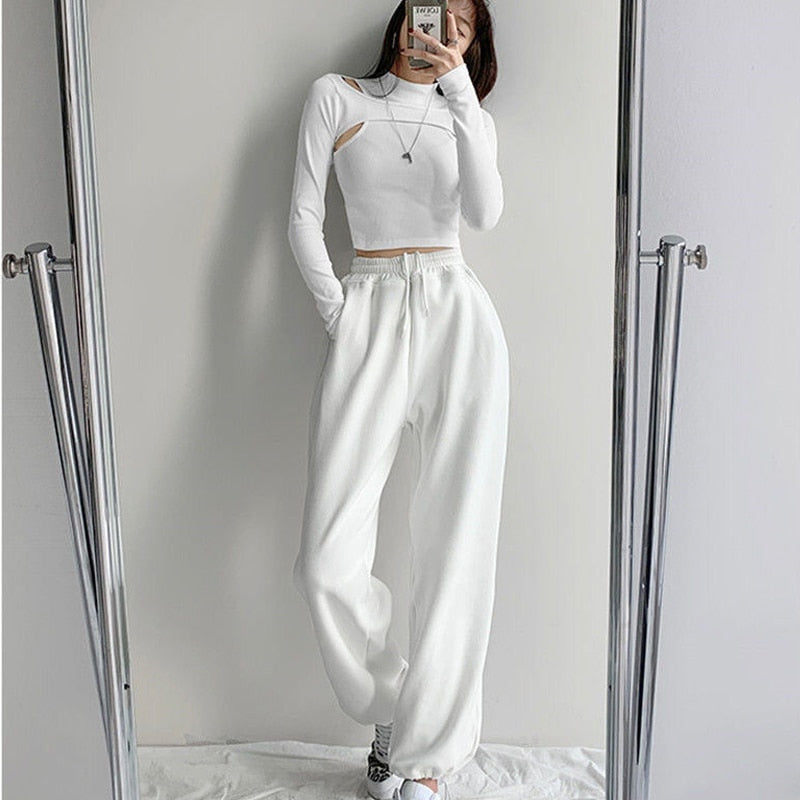 Peris Gems Hollow Knitted Crop Tops for Women | Fake 2pc Long Sleeve Shirt Hollow Knitted Crop Tops for Women | Fake 2pc Long Sleeve SHEIN Amazon Temu