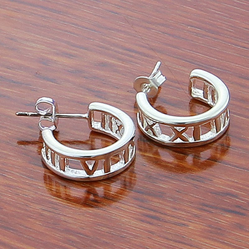 Peris Gems Hollow Rome Sterling Silver Hoop Earrings Collection for Women SHEIN Amazon Temu