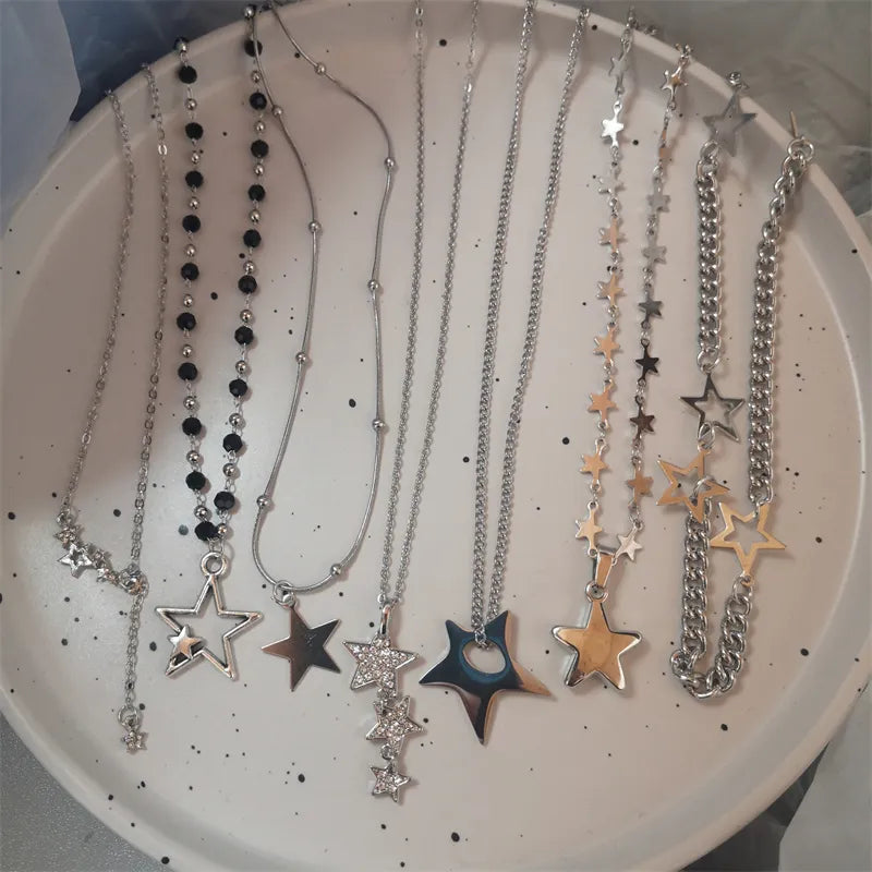 Peris Gems Hollow Star Silver Necklace Collection for Women SHEIN Amazon Temu
