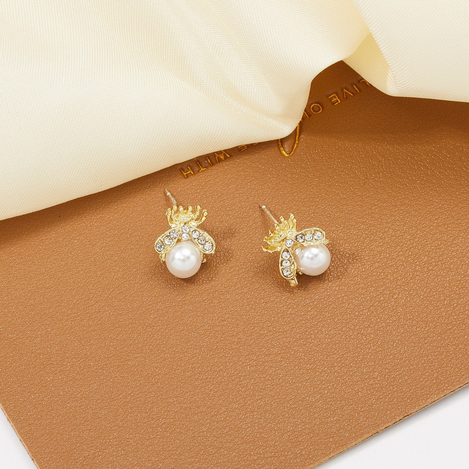 Peris Gems Honeybee Pearl Earrings for Women | Gold Stud Earrings SHEIN Amazon Temu