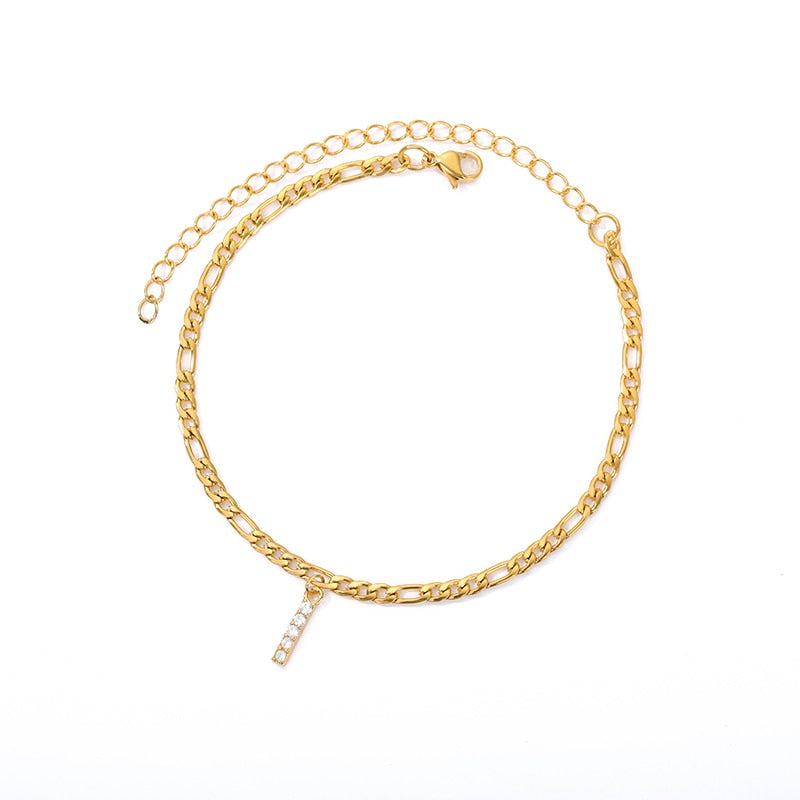 Peris Gems I Initial Letter Anklets for Women | Stainless Steel Gold Ankle Bracelets SHEIN Amazon Temu