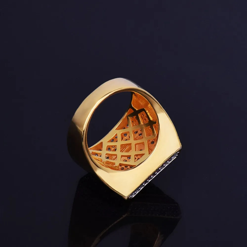 Peris Gems Icy Full Diamond Square Signet Hip Hop Rings Unisex SHEIN Amazon Temu