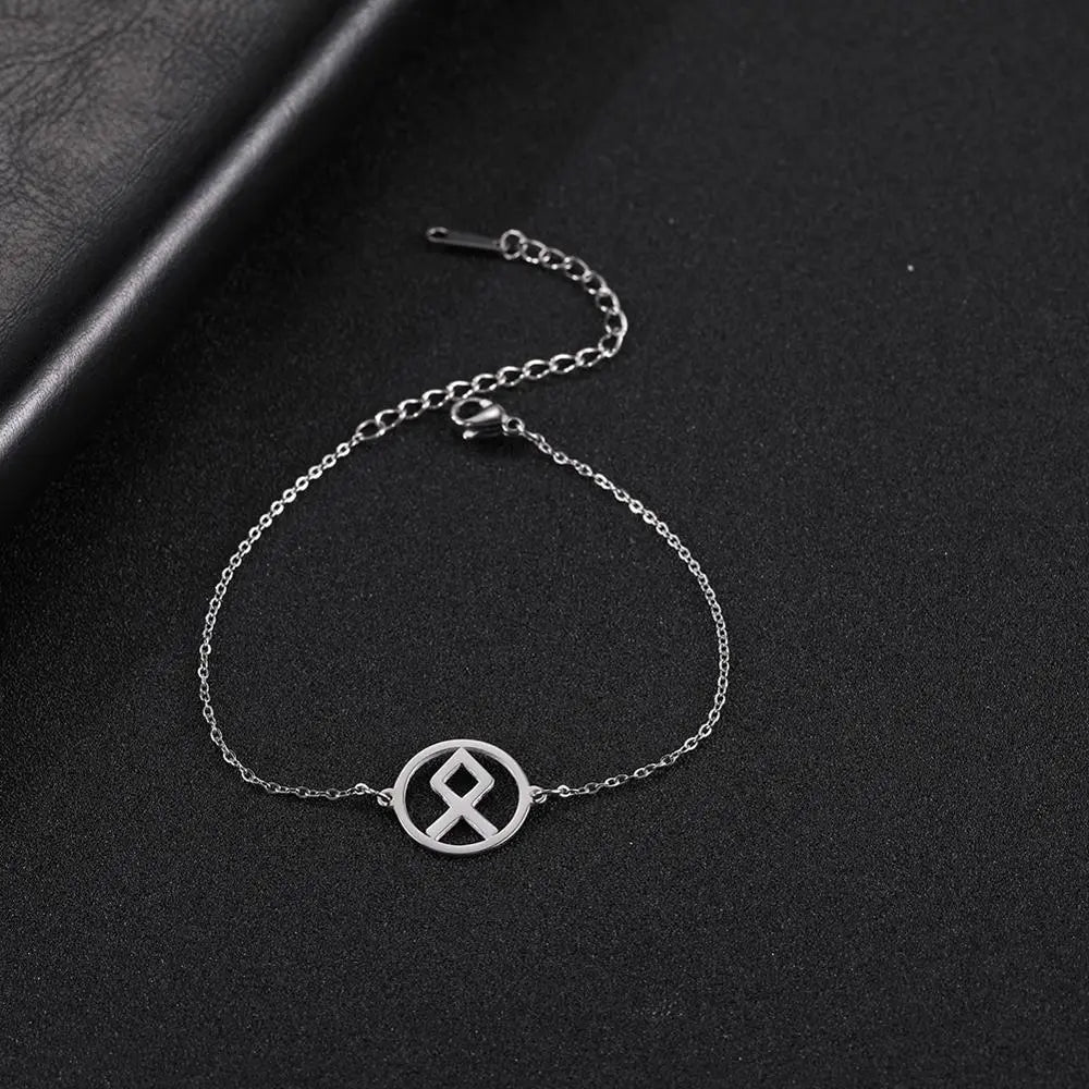 Peris Gems Inherit / Silver Nordic Viking Rune Charm Stainless Bracelets Unisex SHEIN Amazon Temu