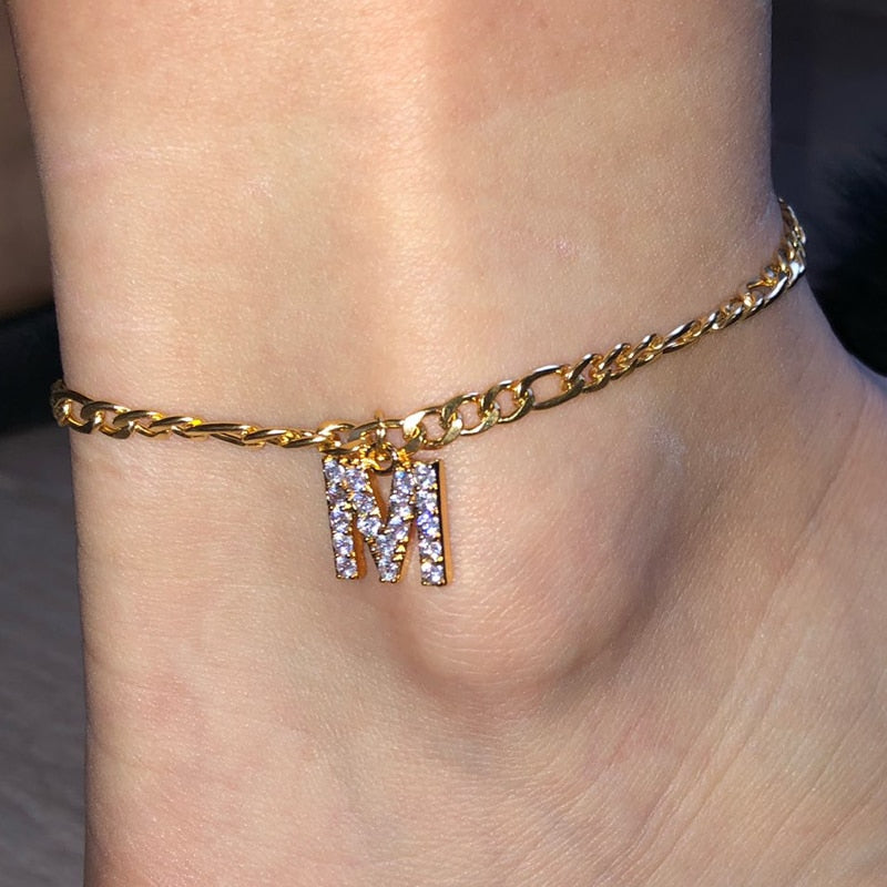 Peris Gems Initial Letter Anklets for Women | Stainless Steel Gold Ankle Bracelets SHEIN Amazon Temu