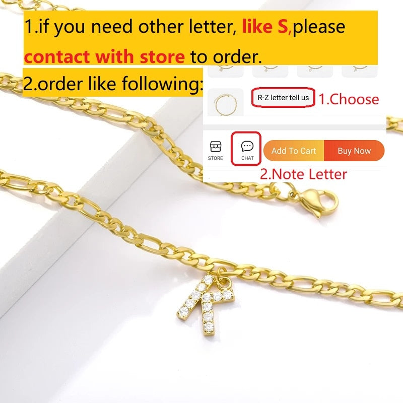 Peris Gems Initial Letter Anklets for Women | Stainless Steel Gold Ankle Bracelets SHEIN Amazon Temu