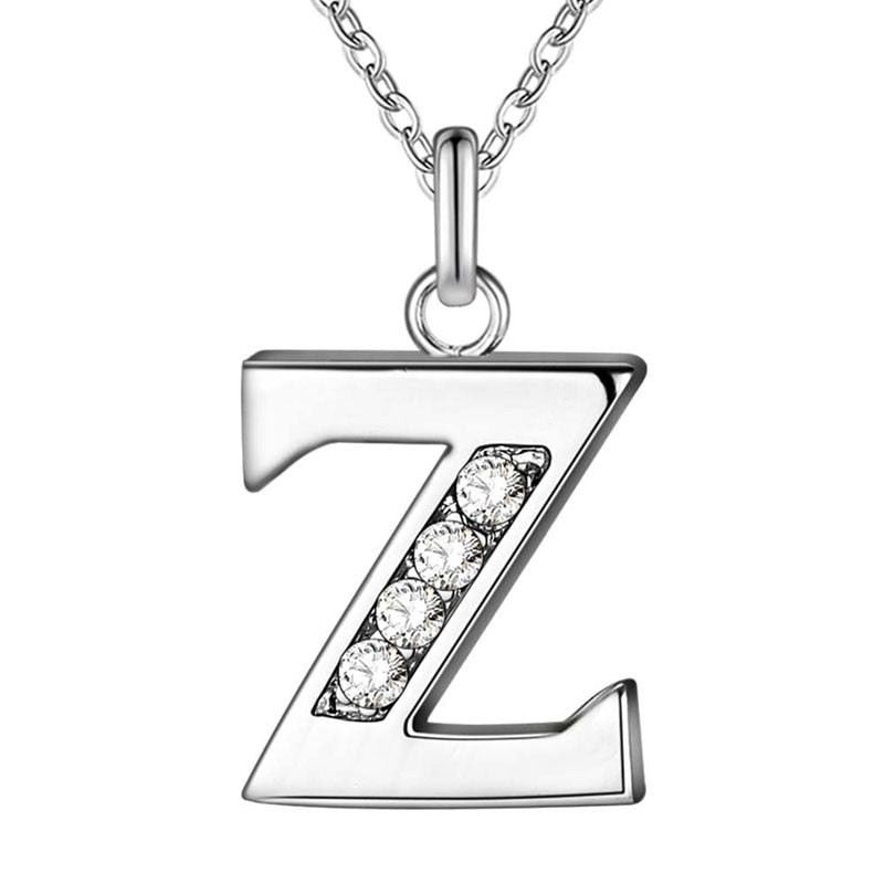 Peris Gems Initial Letter Silver Diamond Necklaces | Elegant Unisex Initial Necklace SHEIN Amazon Temu
