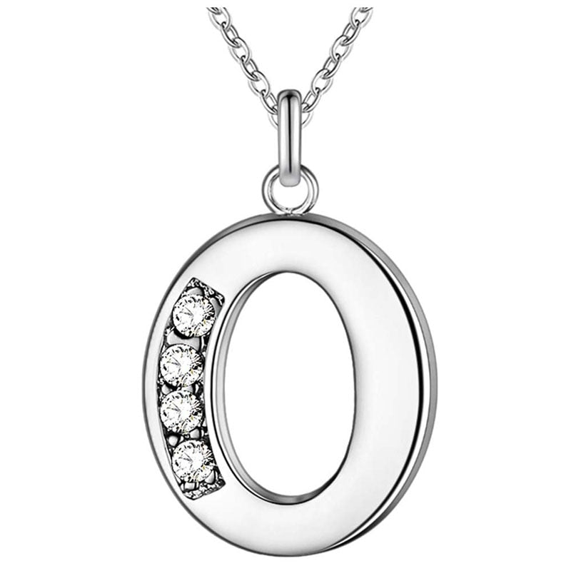 Peris Gems Initial Letter Silver Diamond Necklaces | Elegant Unisex Initial Necklace SHEIN Amazon Temu
