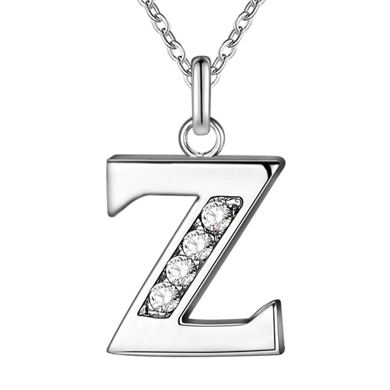 Peris Gems Initial Letter Silver Diamond Necklaces | Elegant Unisex Initial Necklace SHEIN Amazon Temu