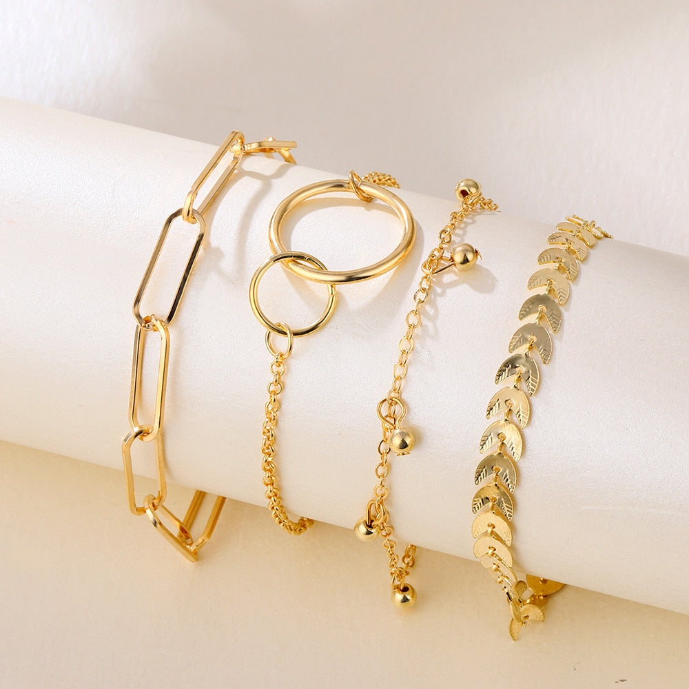 Peris Gems IPA0710 Golden 2-4pc Lovely Bracelets Collection for Women SHEIN Amazon Temu