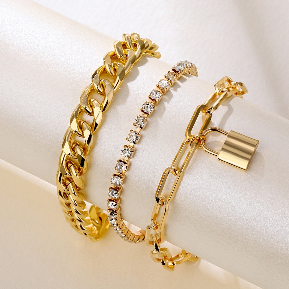 Peris Gems IPA0720-1 Golden 2-4pc Lovely Bracelets Collection for Women SHEIN Amazon Temu