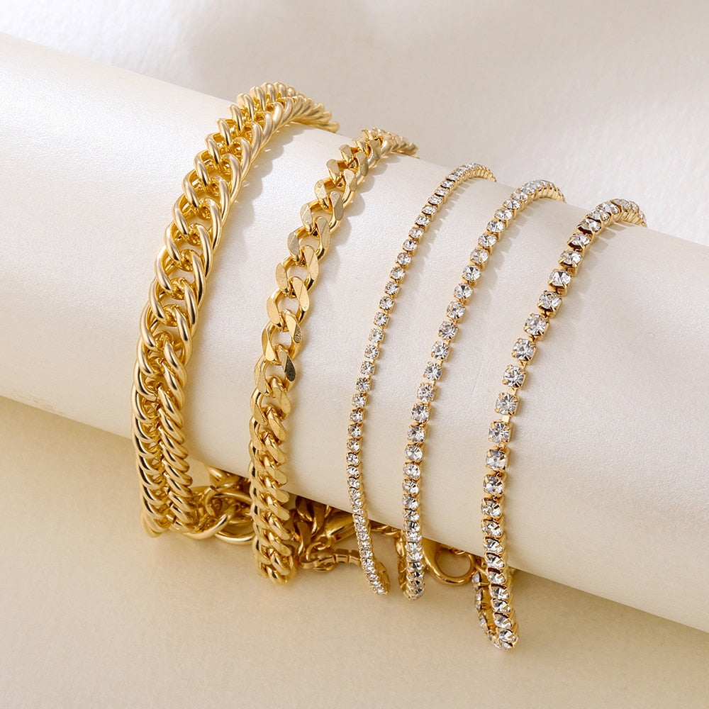 Peris Gems IPA0759 Golden 2-4pc Lovely Bracelets Collection for Women SHEIN Amazon Temu