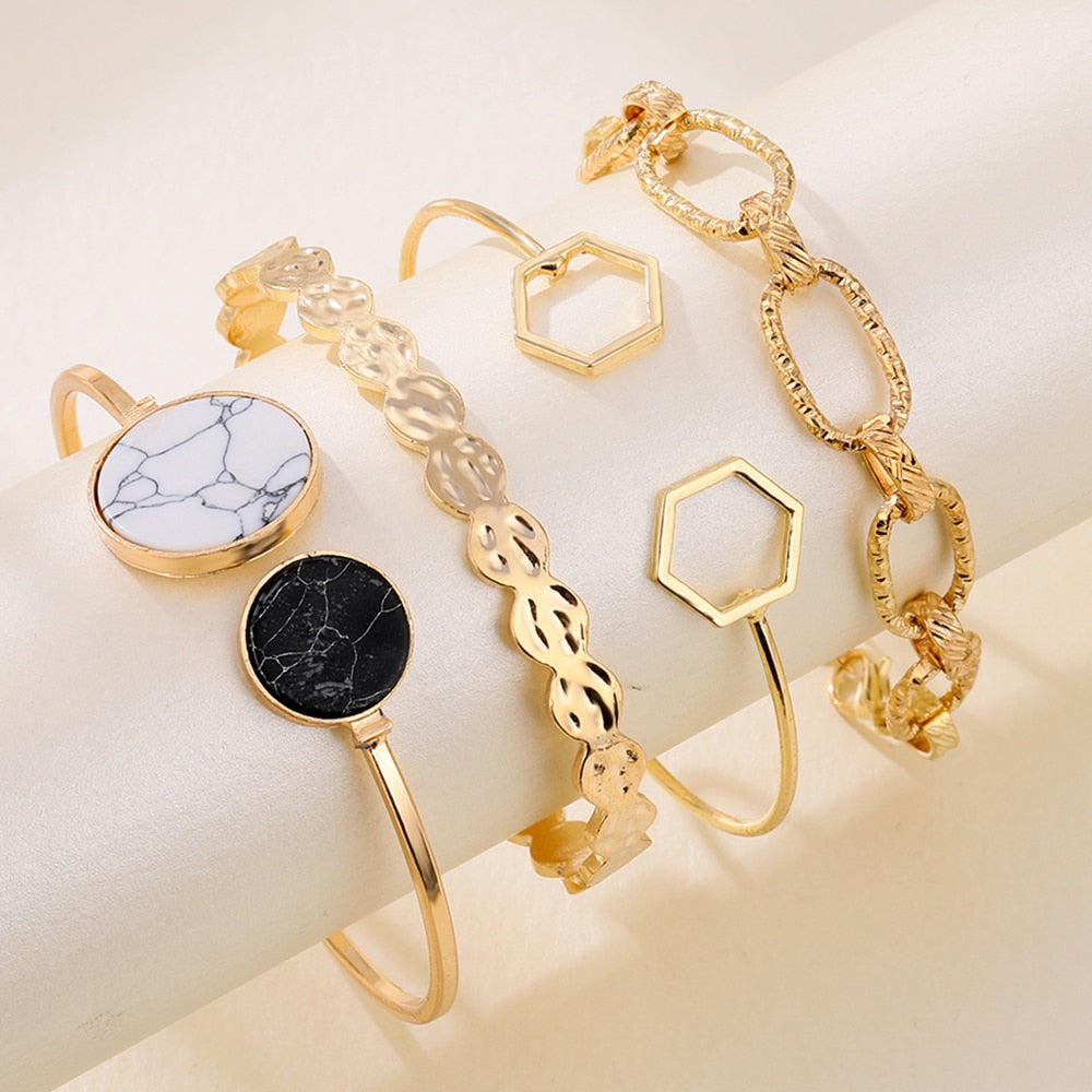 Peris Gems IPA0760 Golden 2-4pc Lovely Bracelets Collection for Women SHEIN Amazon Temu