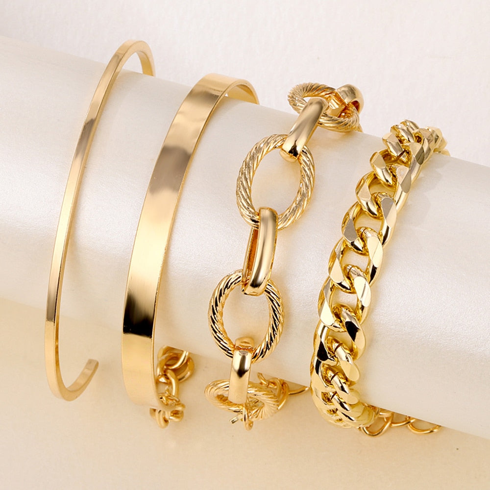 Peris Gems IPA0762-1 Golden 2-4pc Lovely Bracelets Collection for Women SHEIN Amazon Temu