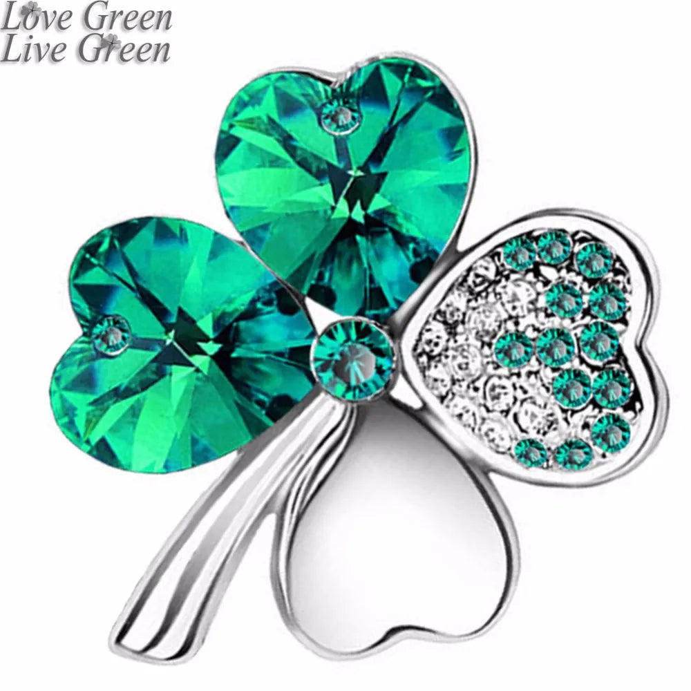 Peris Gems Irish Luck Four Leaf Clover Lapel Badge Pins SHEIN Amazon Temu