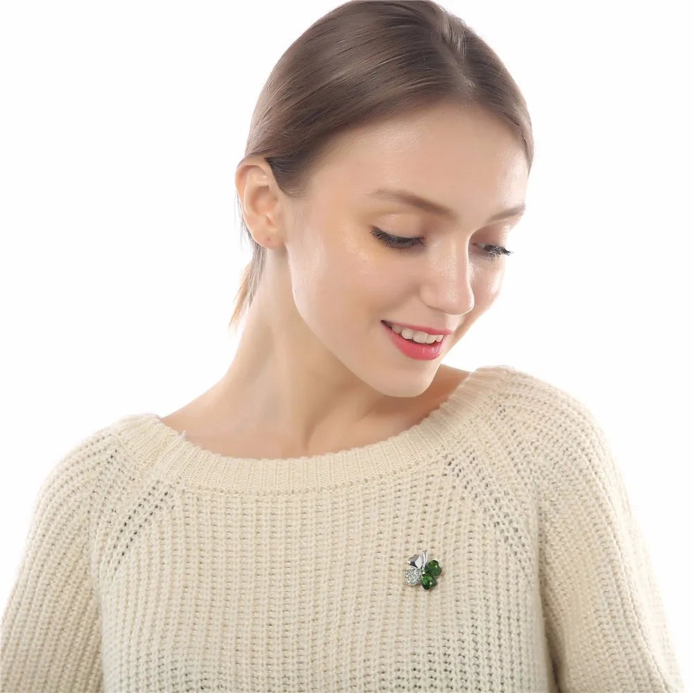 Peris Gems Irish Luck Four Leaf Clover Lapel Badge Pins SHEIN Amazon Temu