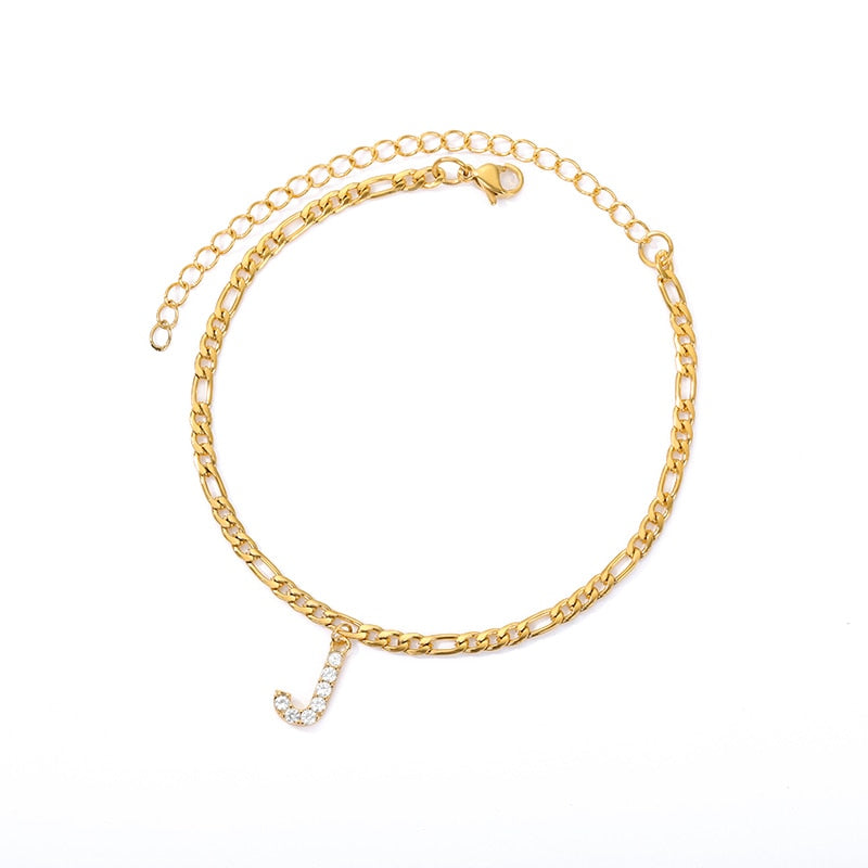 Peris Gems J Initial Letter Anklets for Women | Stainless Steel Gold Ankle Bracelets SHEIN Amazon Temu