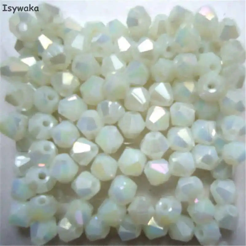 Peris Gems Jade White AB Glass Bead 100pc Loose Spacer Stones for DIY Jewelry SHEIN Amazon Temu