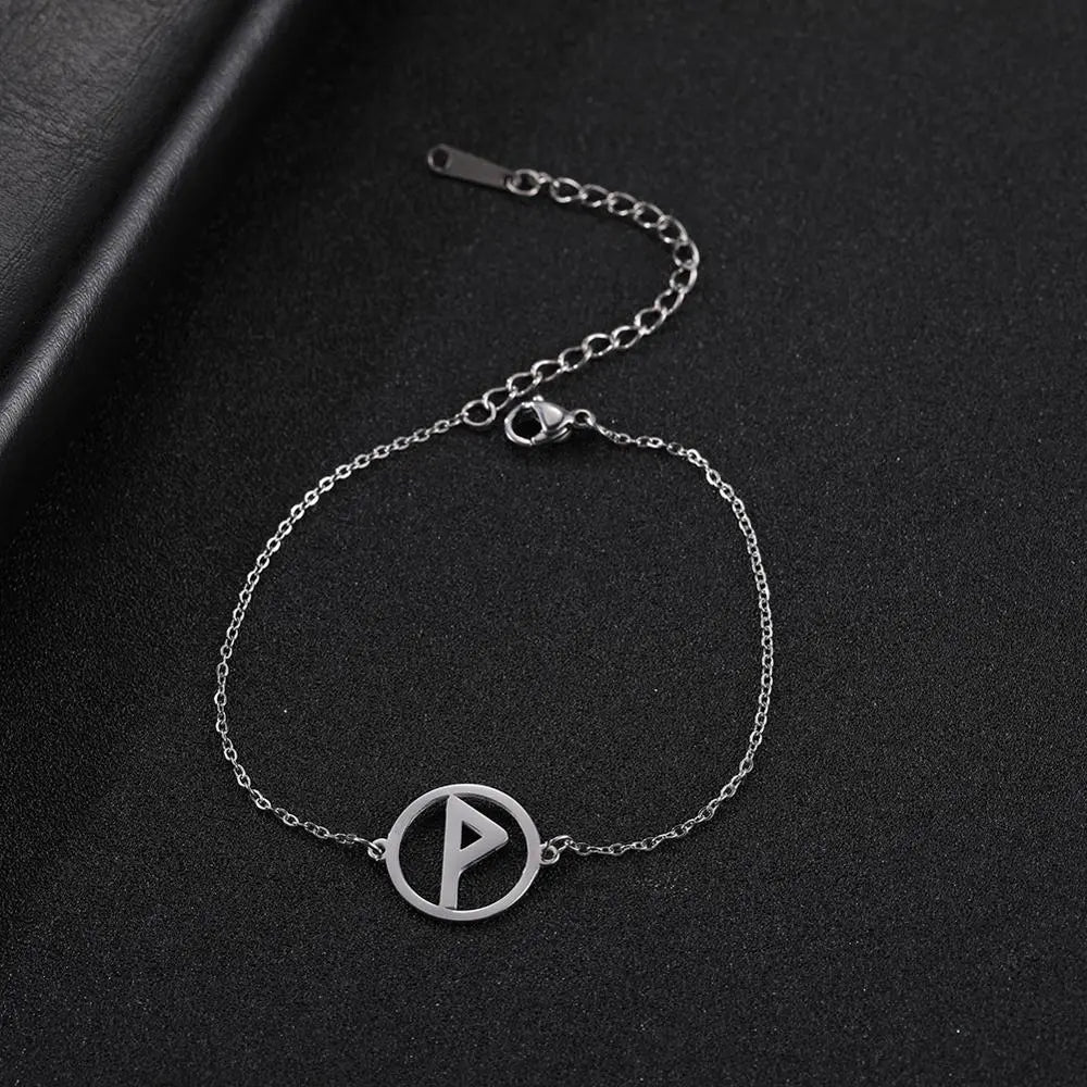 Peris Gems Joy / Silver Nordic Viking Rune Charm Stainless Bracelets Unisex SHEIN Amazon Temu
