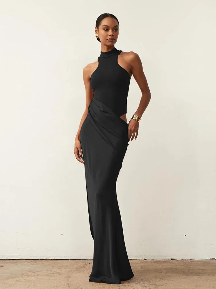 Peris Gems JULISSA MO Satin Sexy Hollow Out Women Maxi Dress Black Sleeveless High Waist Dress Female Autumn Skinny Elegant Party Clubwear JULISSA MO Satin Sexy Hollow Out Women Maxi Dress Black Sleeveless High Waist Dress Female Autumn Skinny Elegant Party Clubwear SHEIN Amazon Temu