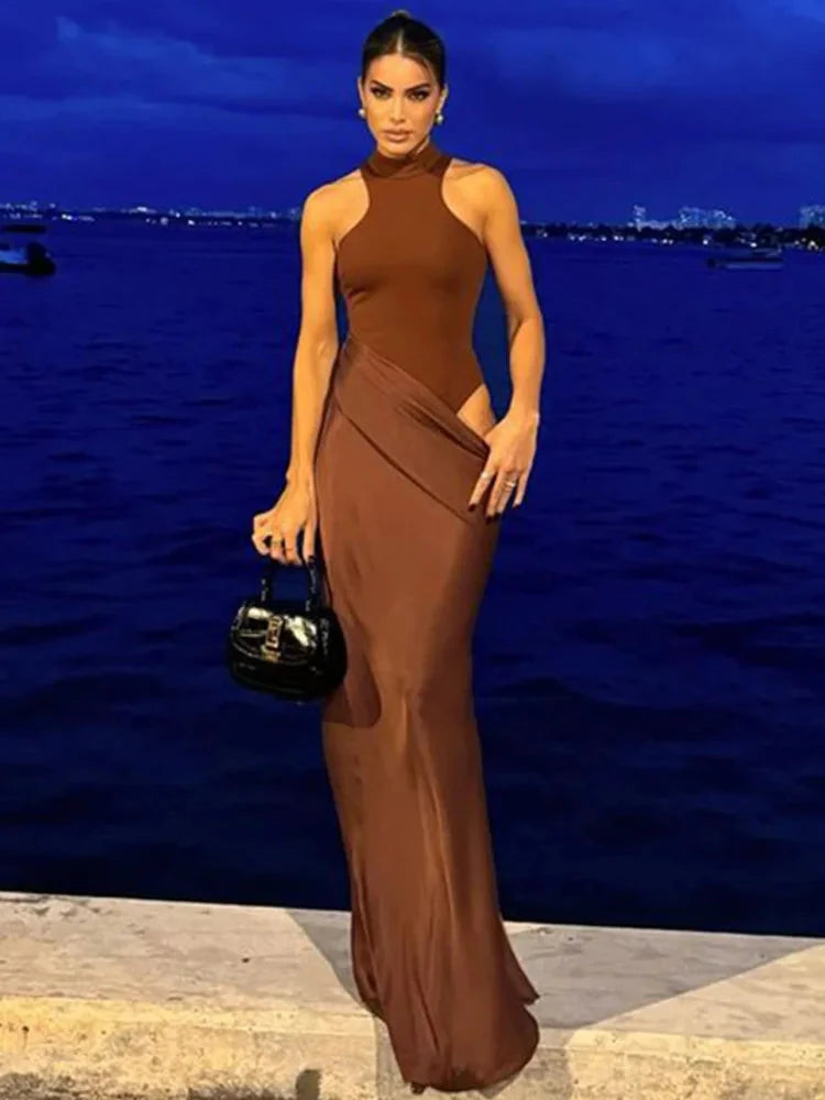 Peris Gems JULISSA MO Satin Sexy Hollow Out Women Maxi Dress Black Sleeveless High Waist Dress Female Autumn Skinny Elegant Party Clubwear JULISSA MO Satin Sexy Hollow Out Women Maxi Dress Black Sleeveless High Waist Dress Female Autumn Skinny Elegant Party Clubwear SHEIN Amazon Temu
