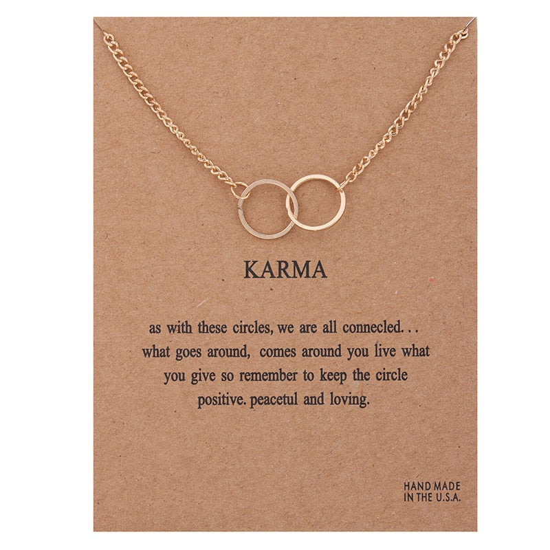 Peris Gems Karma 4 Good Luck Pendant Necklaces with Fortune Cards Unisex SHEIN Amazon Temu