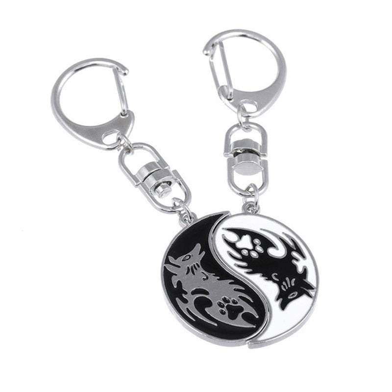 Peris Gems Keychain C Yin & Yang Alloy Two Petal Necklaces - Harmony Healing Necklaces SHEIN Amazon Temu