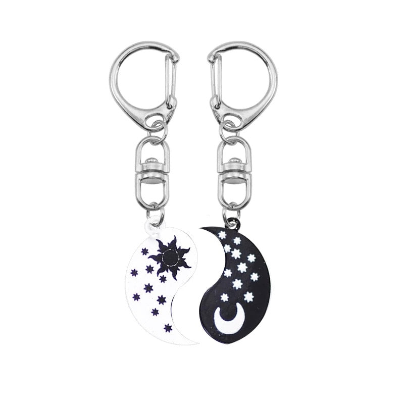 Peris Gems Keychain G Yin & Yang Alloy Two Petal Necklaces - Harmony Healing Necklaces SHEIN Amazon Temu