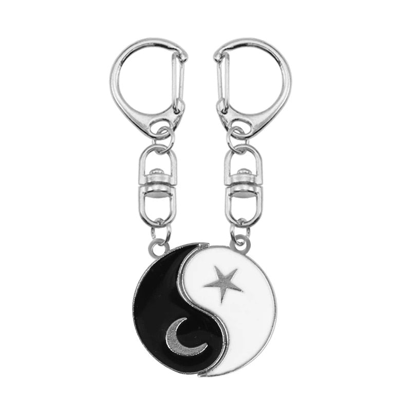 Peris Gems Keychain H Yin & Yang Alloy Two Petal Necklaces - Harmony Healing Necklaces SHEIN Amazon Temu