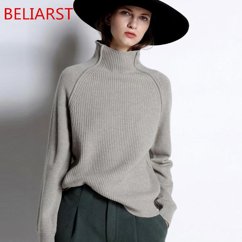 Peris Gems Khaki / S Pure Wool Thickened Sweater for Women | Long Sleeve Pullover SHEIN Amazon Temu