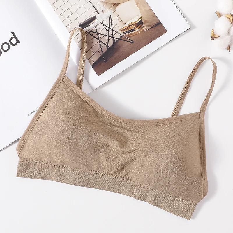 Peris Gems Khaki / XL Seamless Tube Top Bra Backless Non-Wire Underwear Sexy Lingerie Women&