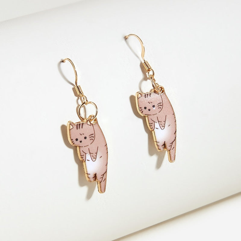 Peris Gems Kitten Ear Clasp Earrings for Women | Gold Tassel Earrings SHEIN Amazon Temu