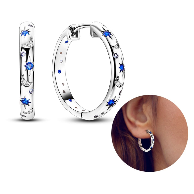 Peris Gems KJE063 Round Zirconia Pave Earrings for Women | 925 Sterling Silver Dangle Earrings Round Zirconia Pave Earrings for Women | 925 Sterling Silver SHEIN Amazon Temu