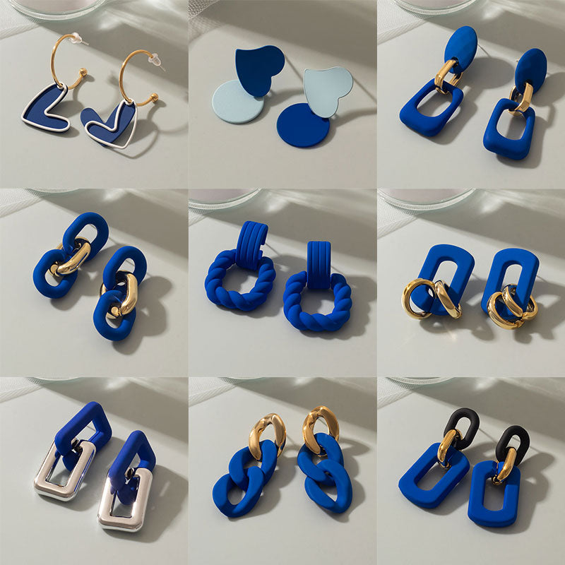 Peris Gems Klein Blue Earrings for Women | Acrylic Geometric Dangle Earrings Klein Blue Earrings for Women | Geometric Dangle Earrings SHEIN Amazon Temu
