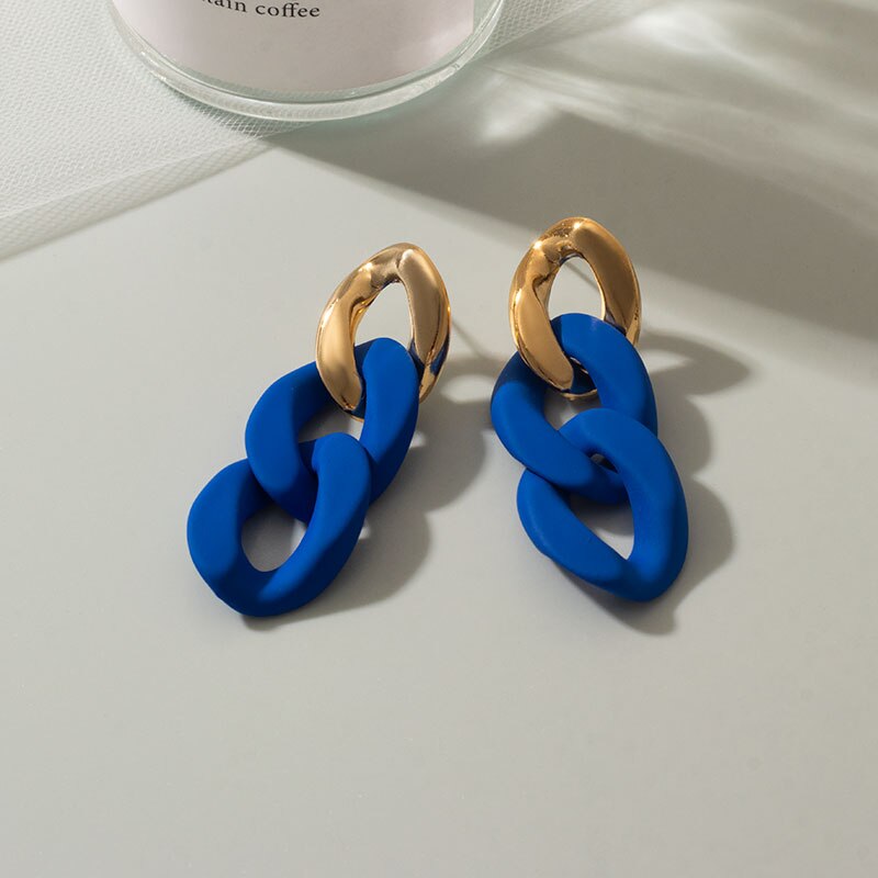Peris Gems Klein Blue Earrings for Women | Acrylic Geometric Dangle Earrings SHEIN Amazon Temu