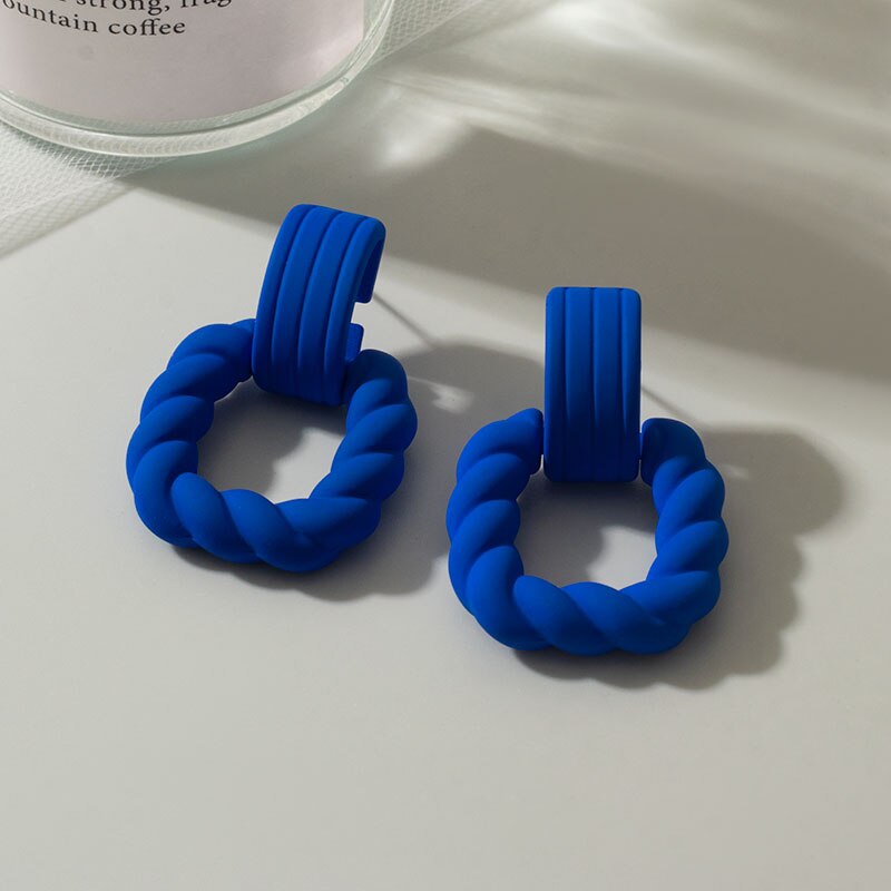 Peris Gems Klein Blue Earrings for Women | Acrylic Geometric Dangle Earrings SHEIN Amazon Temu
