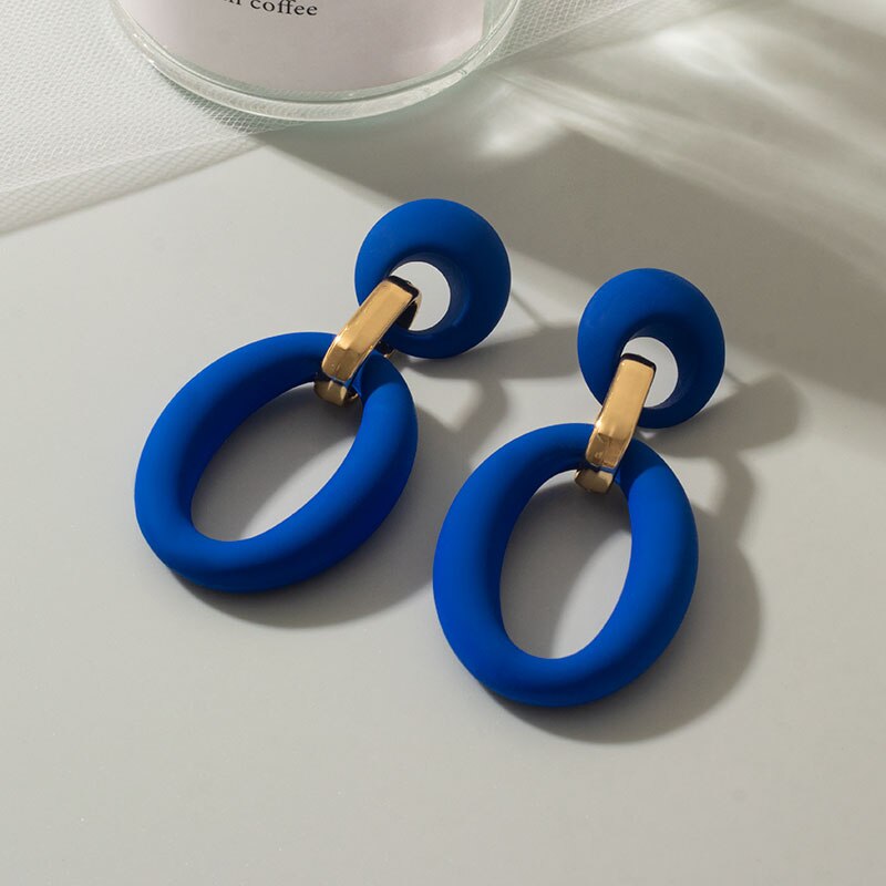 Peris Gems Klein Blue Earrings for Women | Acrylic Geometric Dangle Earrings SHEIN Amazon Temu