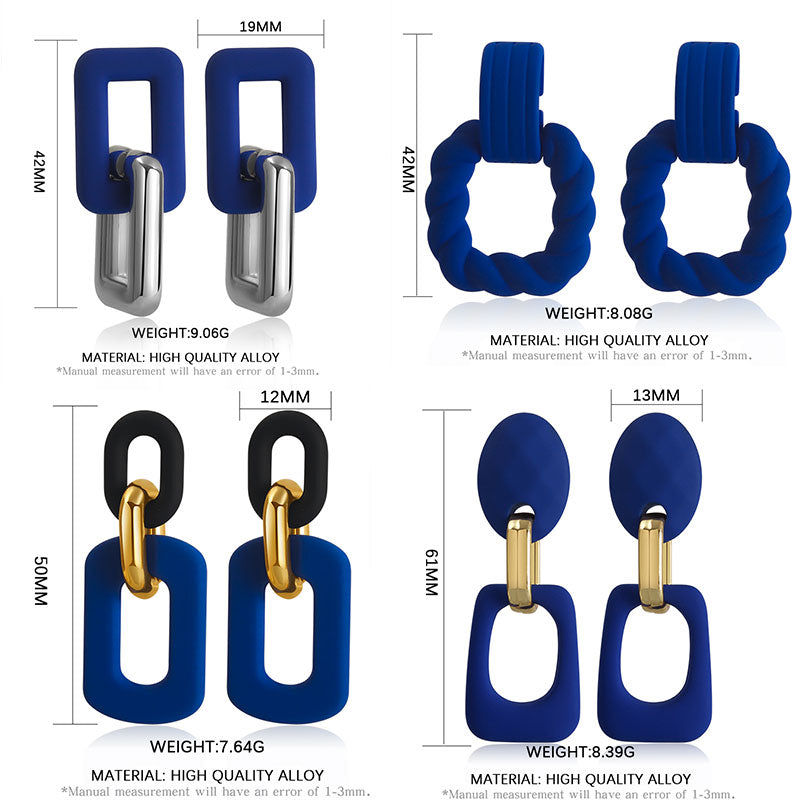 Peris Gems Klein Blue Earrings for Women | Acrylic Geometric Dangle Earrings SHEIN Amazon Temu