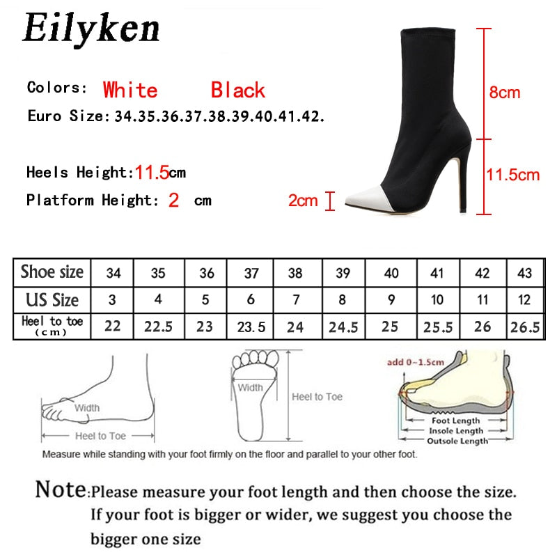 Peris Gems Knitted Pointed Toe Elastic Ankle Boots for Women | High Heel Boots Knitted Pointed Toe Ankle Boots for Women | High Heel Boots SHEIN Amazon Temu