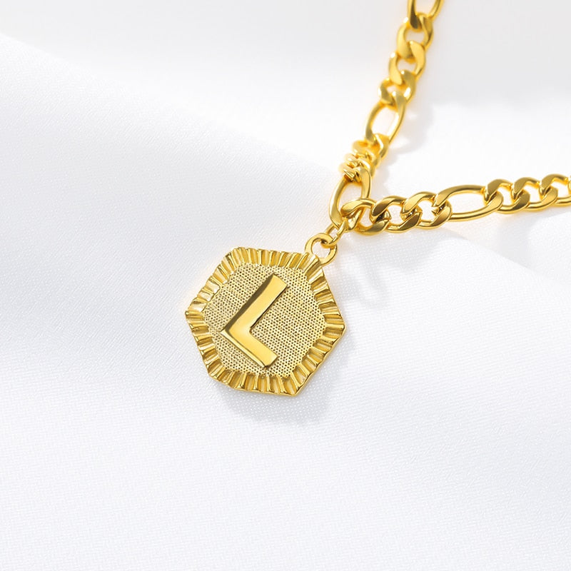 Peris Gems L Dainty A-Z Letter Hexagon Anklets Unisex | Gold Initial Letter Leg Chain Dainty A-Z Letter Hexagon Anklets Unisex Gold Initial Letter SHEIN Amazon Temu