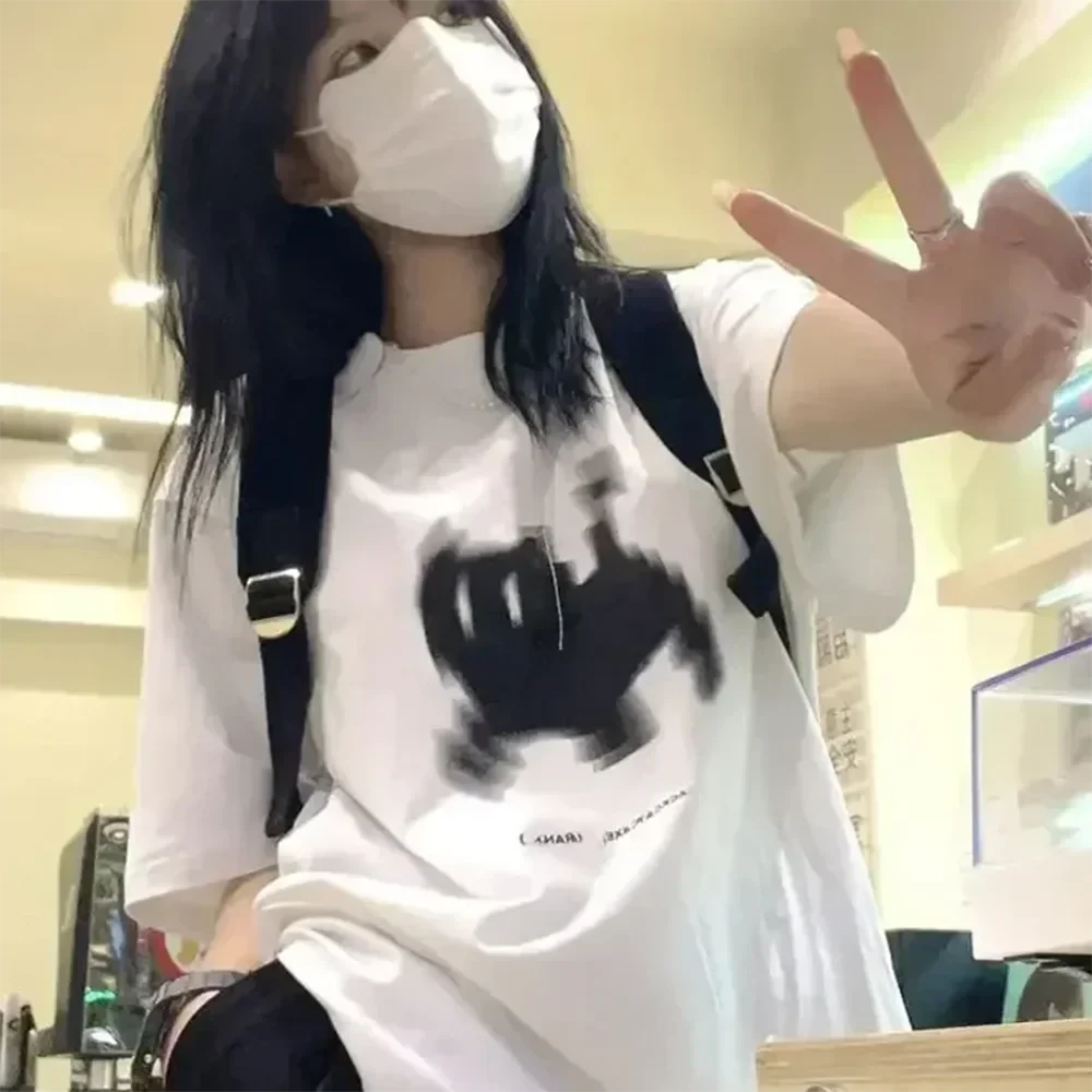 Peris Gems L / DM668-white Black Cat Pixel Women Print T-Shirt Girl Round Neck Fun Psychedelic Black Cat Casual Y2K Harajuku Top Graphic Tees Black Cat Pixel Women Print T-Shirt Girl Round Neck Fun Psychedelic Black Cat Casual Y2K Harajuku Top Graphic Tees SHEIN Amazon Temu