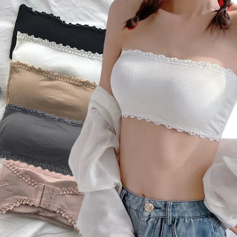 Peris Gems Lace Strapless Bra Women Sexy Tube Top Invisible Push Up Bralette Lady Seamless Underwea Lingerie Summer Chest Wraps Crop Tops Lace Strapless Bra Women Sexy Tube Top Invisible Push Up Bralette Lady Seamless Underwea Lingerie Summer Chest Wraps Crop Tops SHEIN Amazon Temu